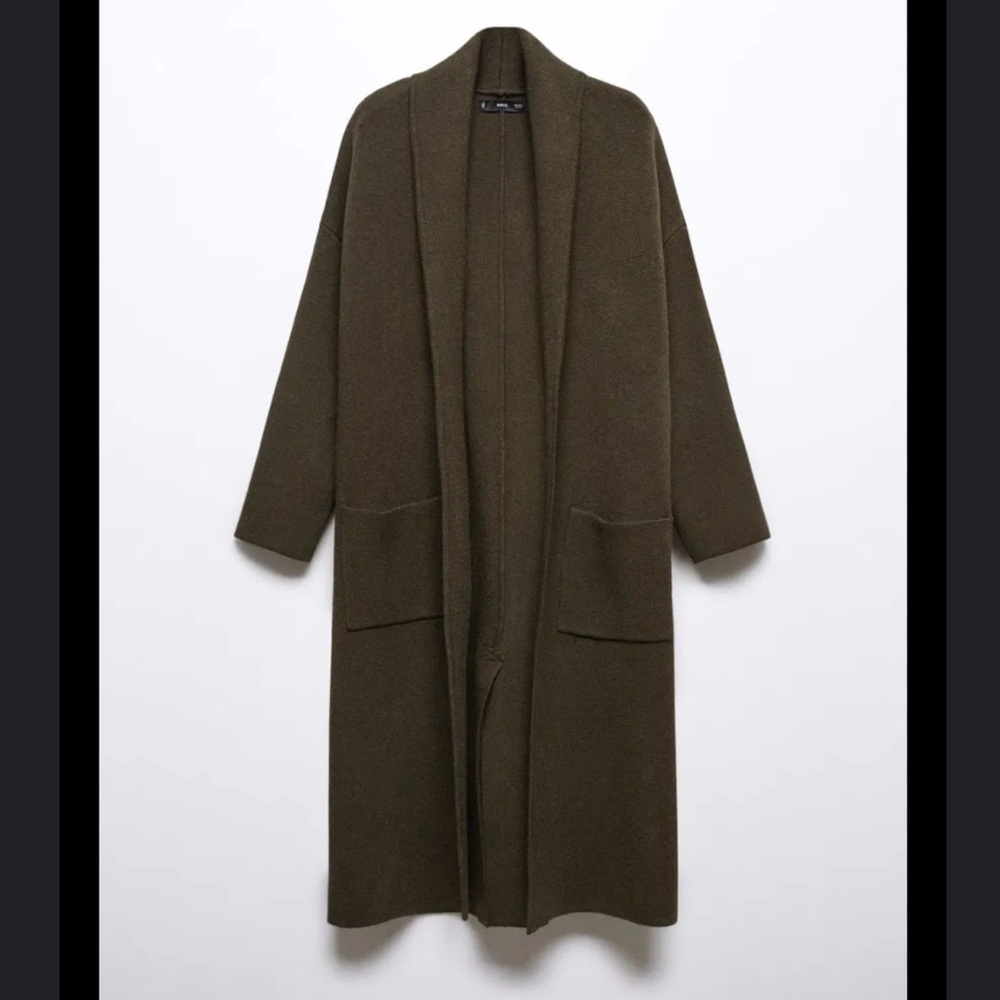 Mango Oversized knitted coat with pockets